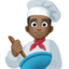 man cook: dark skin tone