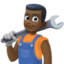 man mechanic: dark skin tone