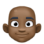 man: dark skin tone, bald