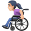 woman in manual wheelchair: light skin tone