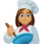 woman cook: medium skin tone