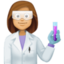 woman scientist: medium skin tone