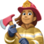 woman firefighter: medium skin tone