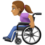 woman in manual wheelchair: medium skin tone