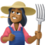 woman farmer: medium-dark skin tone