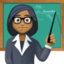 woman teacher: medium-dark skin tone