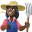 woman farmer: dark skin tone