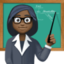 woman teacher: dark skin tone