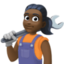 woman mechanic: dark skin tone