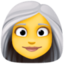 woman: white hair