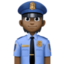 police officer: dark skin tone