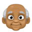 old man: medium-dark skin tone