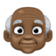 old man: dark skin tone