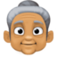 old woman: medium skin tone