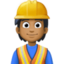 construction worker: medium-dark skin tone