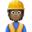 construction worker: dark skin tone