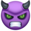 angry face with horns