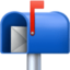 open mailbox with raised flag