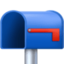 open mailbox with lowered flag