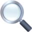 magnifying glass tilted left