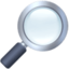 magnifying glass tilted right