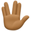 vulcan salute: medium-dark skin tone