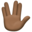 vulcan salute: dark skin tone