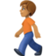 person walking: medium skin tone