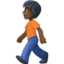 person walking: dark skin tone