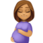 pregnant woman: medium skin tone