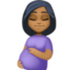 pregnant woman: medium-dark skin tone