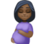 pregnant woman: dark skin tone