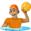 person playing water polo: medium skin tone