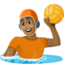 person playing water polo: medium-dark skin tone