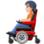 person in motorized wheelchair: light skin tone