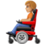 person in motorized wheelchair: medium-light skin tone