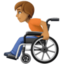 person in manual wheelchair: medium skin tone