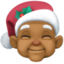 mx claus: medium-dark skin tone