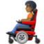 person in motorized wheelchair: medium-dark skin tone