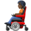 person in motorized wheelchair: dark skin tone