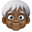 older person: dark skin tone