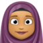 woman with headscarf: medium skin tone