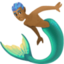 merman: peau moyennement foncée