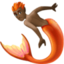 merperson: dark skin tone