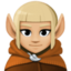 elf: medium-light skin tone