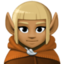 elf: medium-dark skin tone