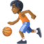 person bouncing ball: medium-dark skin tone