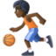 person bouncing ball: dark skin tone