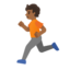 person running: medium-dark skin tone