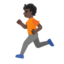 person running: dark skin tone